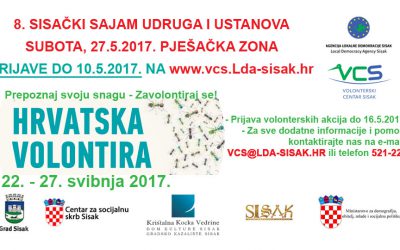 8. Sisački Sajam udruga i ustanova – Manifestacija „Hrvatska volontira“ 2017.