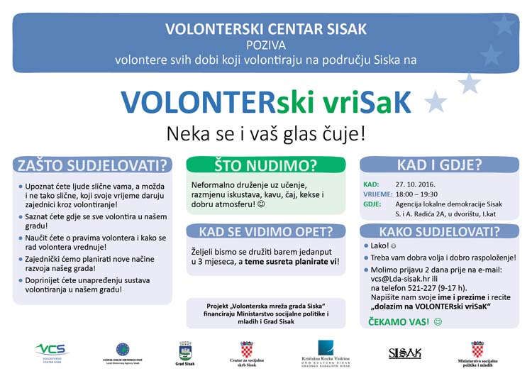 The first meeting of Sisak volunteers