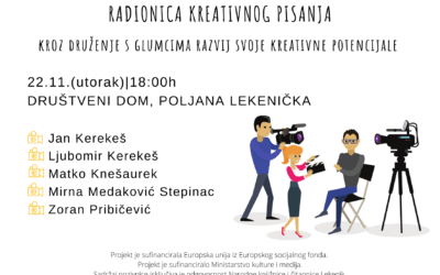 Susreti s glumcima i književnicima u Poljani Lekeničkoj