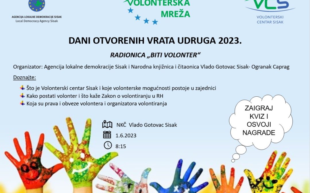 Radionica “Biti volonter” u NKČ Vlado Gotovac Sisak