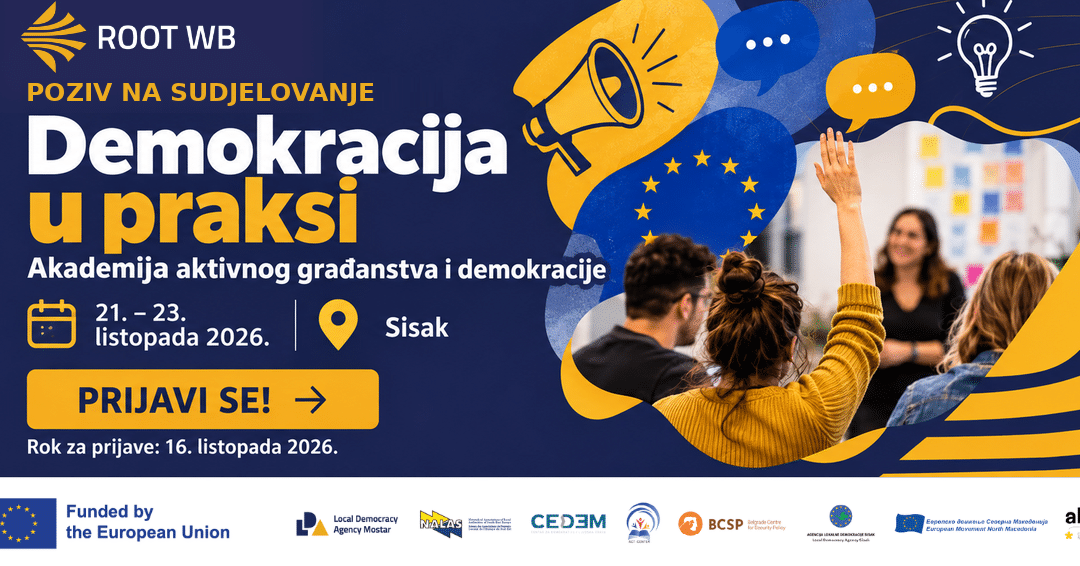 Demokracija u praksi: Tri dana za ideje koje mijenjaju zajednicu – prijavite se!